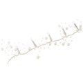 Perfect Holiday Perfect Holiday 600030 Battery Operated 20 LED String Light with Garland Beads - White 600030